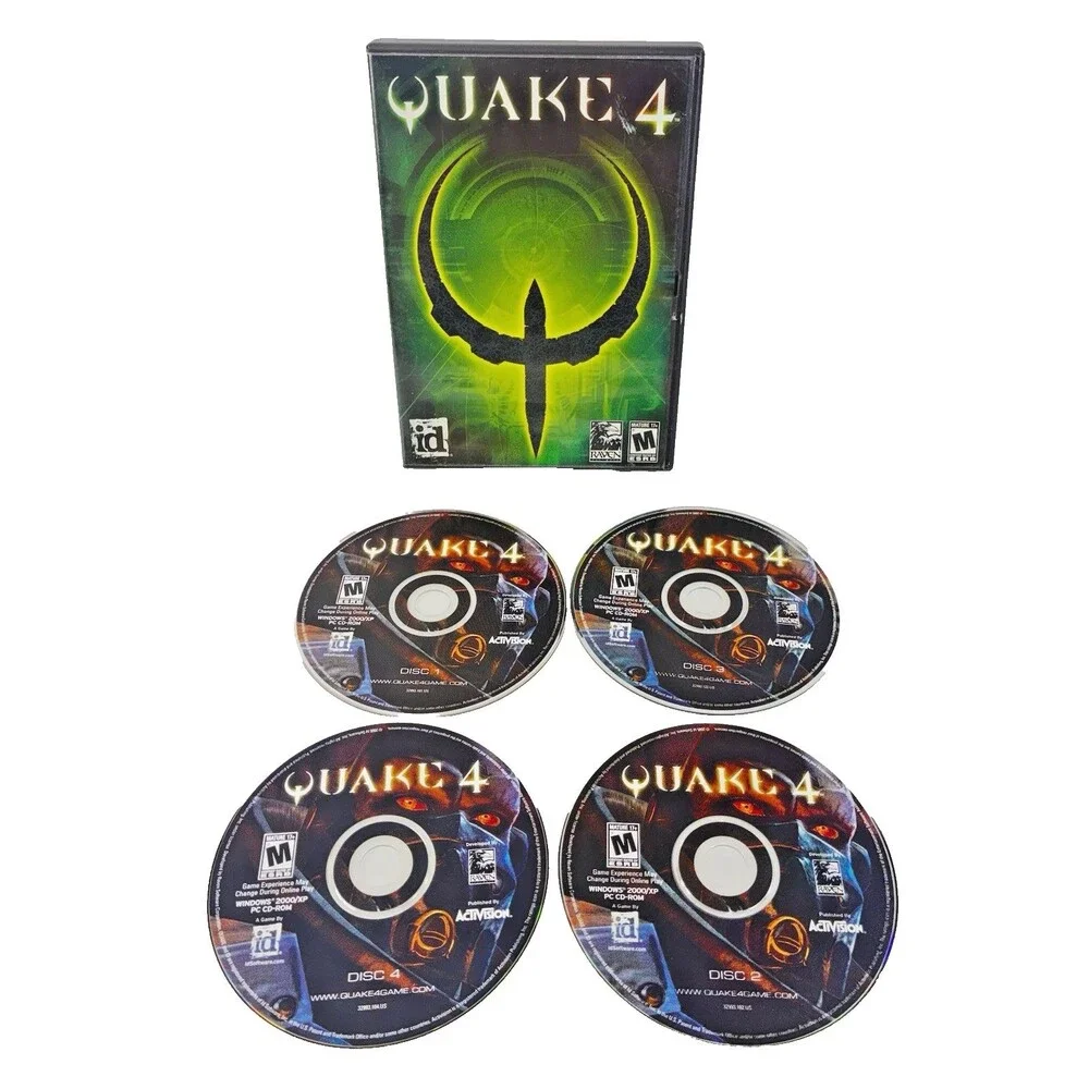 QUAKE 4 Vintage 2005 Activision PC Game 4 Discs with Manual Tested